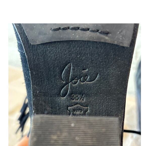 Anthropologie Joie Makena Suede Fringe Booties 38.5 - Picture 6 of 7